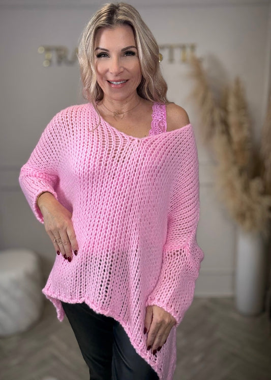 Oversize Grobstrick Pulli