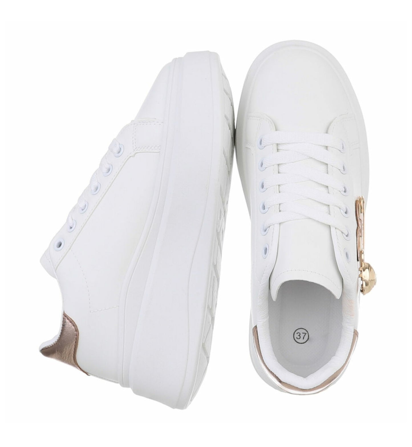Sneaker weiß-Gold