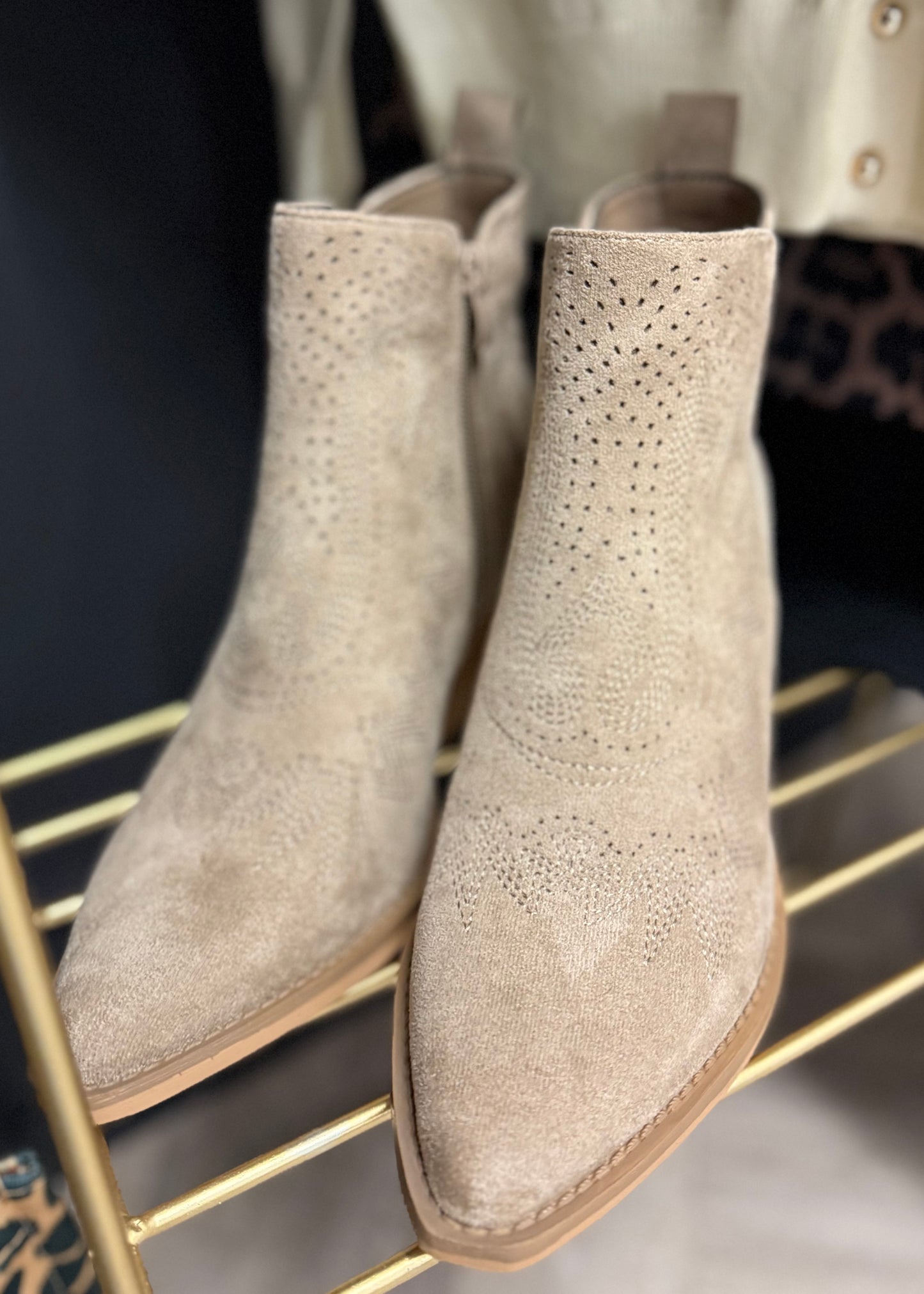 Cowboy Stiefelette beige