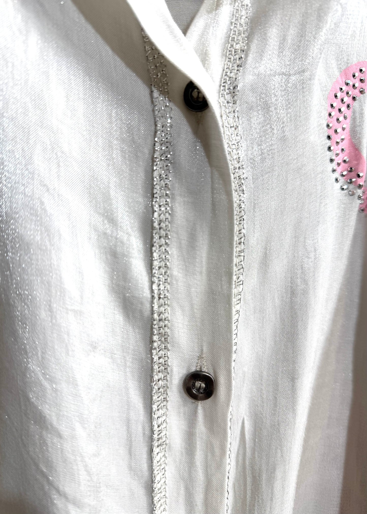 Bluse mit Glitzerprint