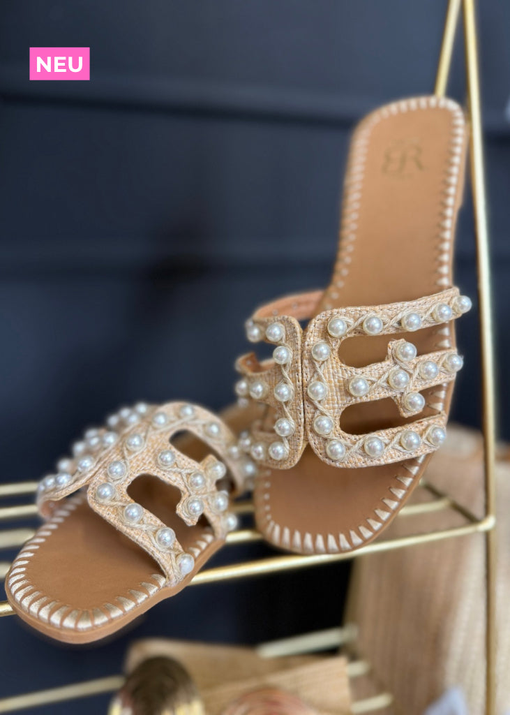 Sandalette mit Perlen