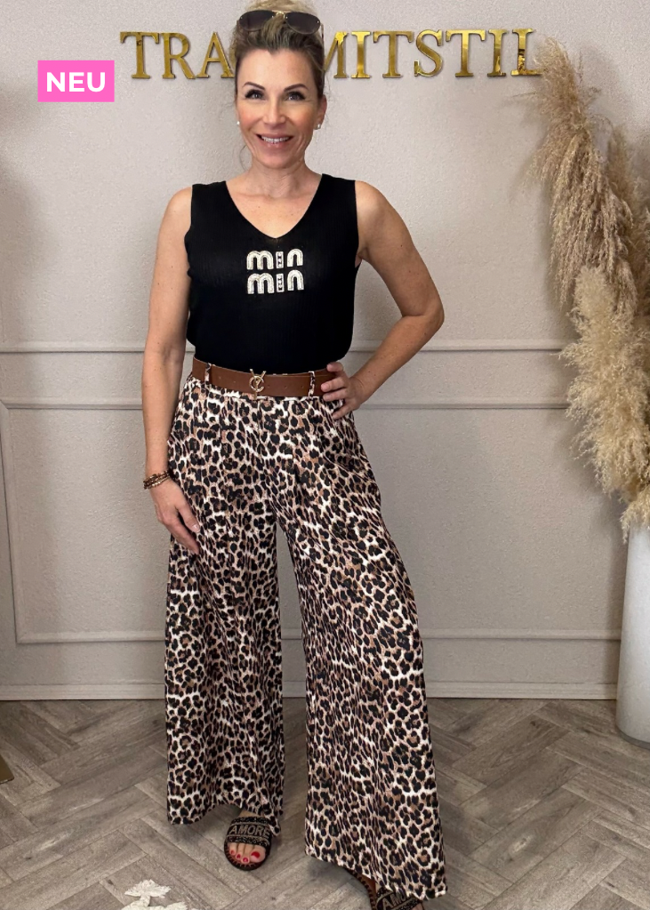 Weite Hose Leo mit Gürtel