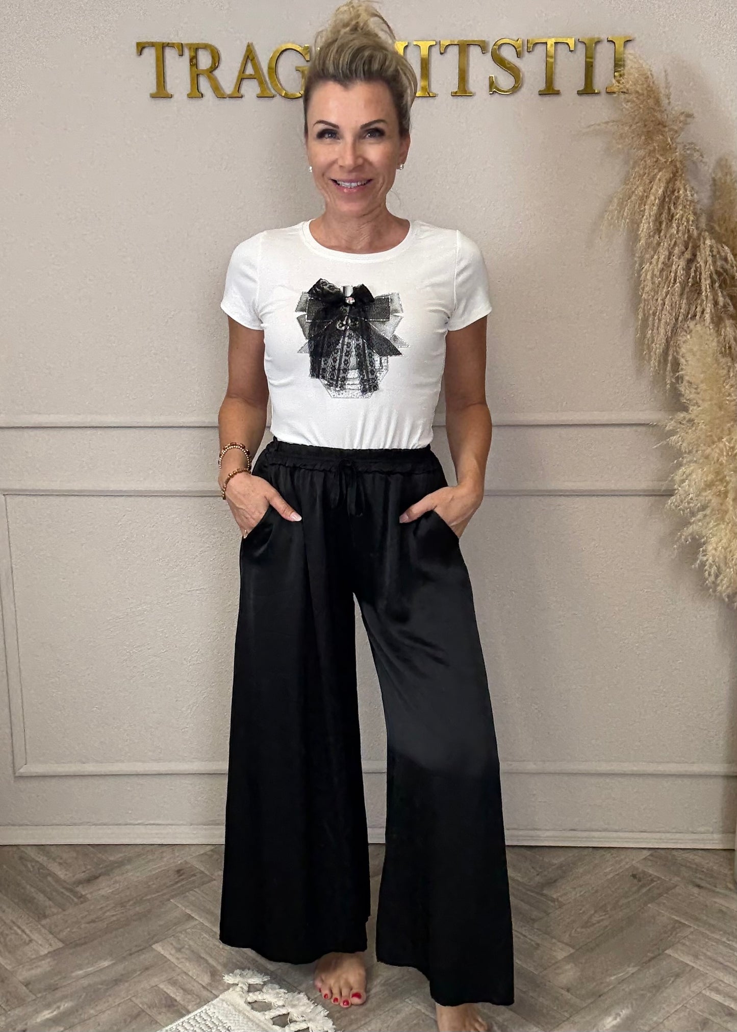 Weite Hose Shine in 2 Farben