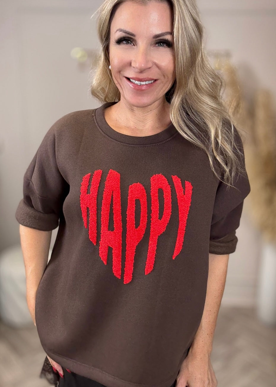 Sweater „HAPPY“ in 2 Farben