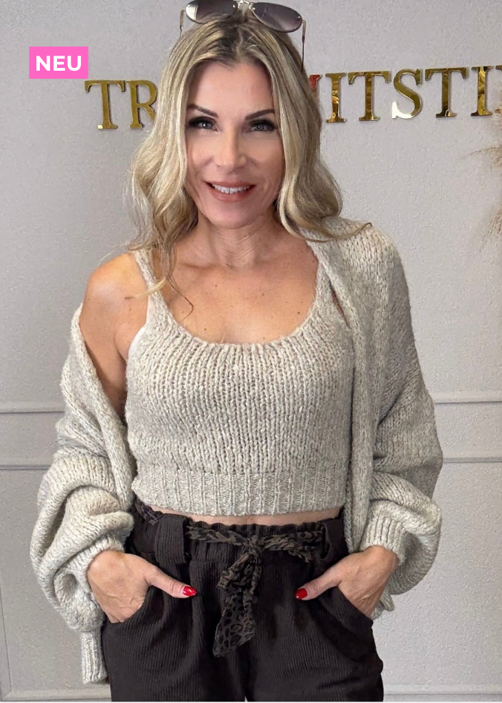 Strick Twinset in 2 Farben