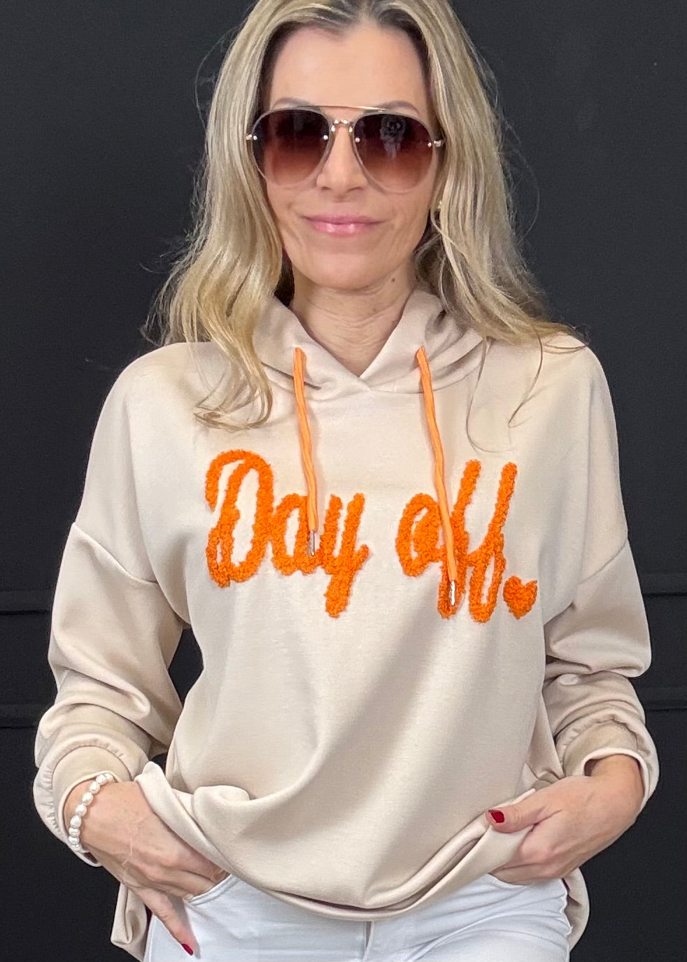 Kapuzen Sweatshirt taupe