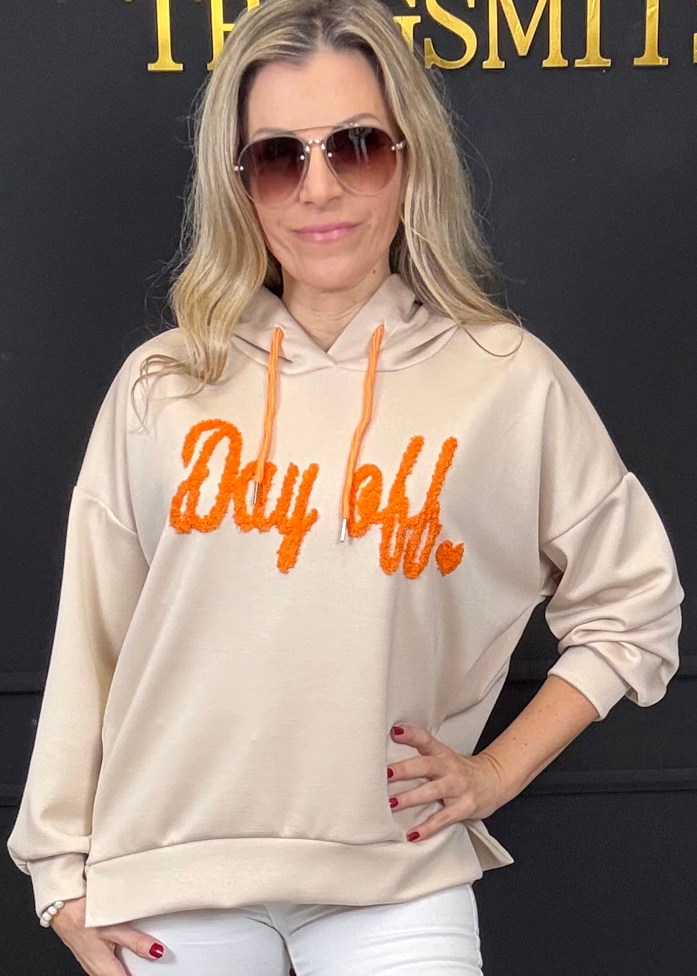 Kapuzen Sweatshirt taupe