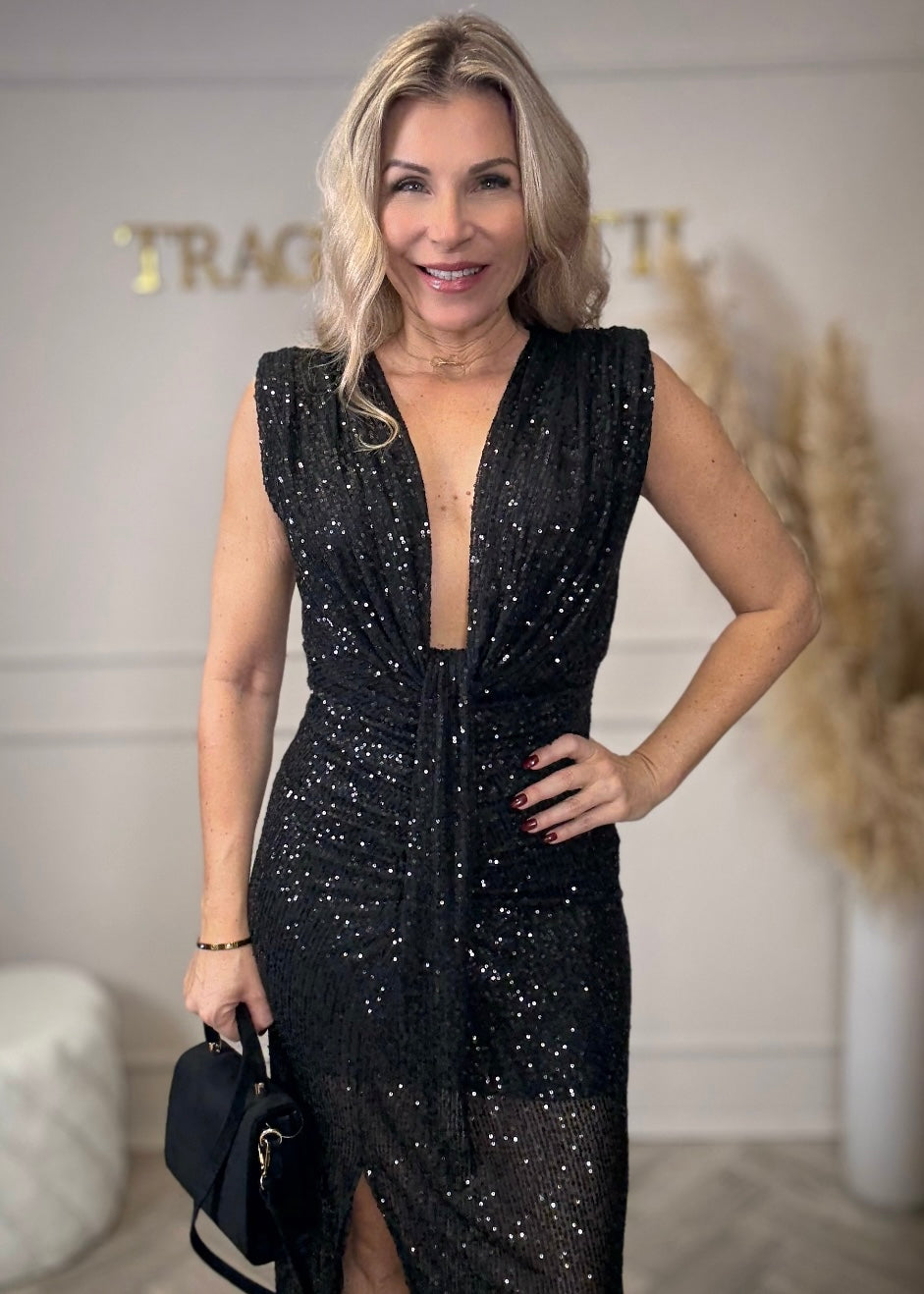 Pailletten Partykleid