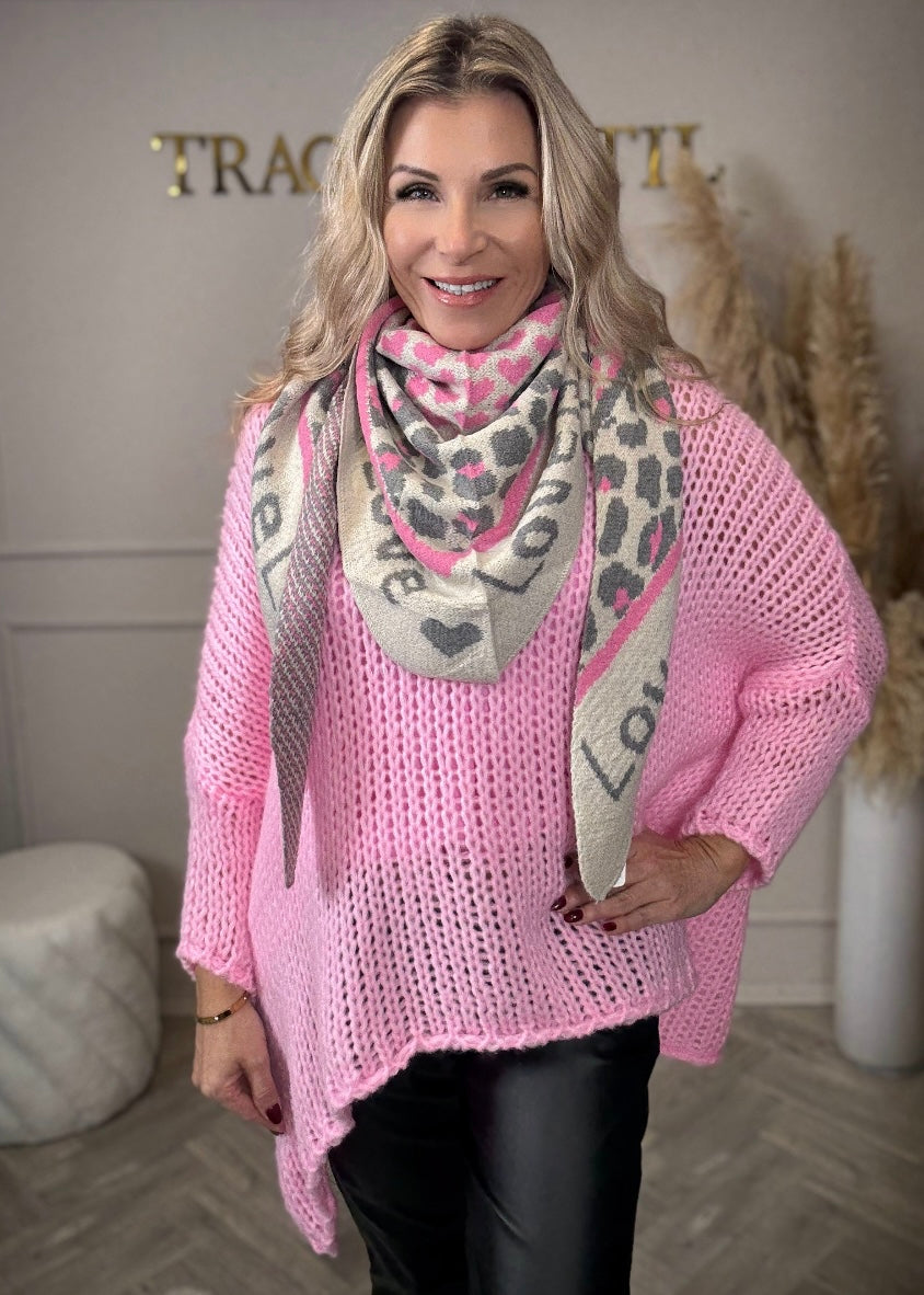 Oversize Grobstrick Pulli