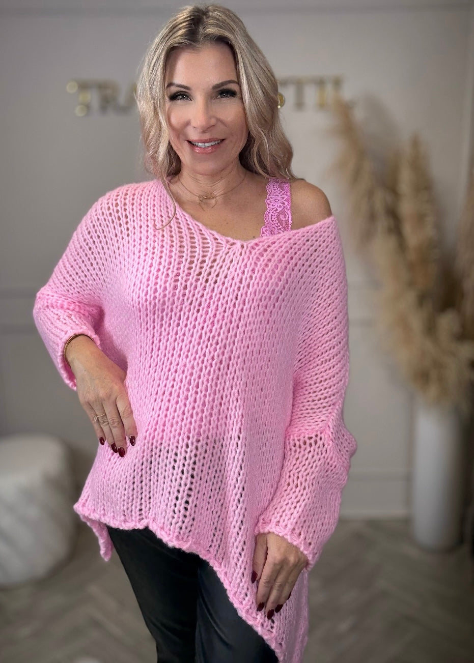 Oversize Grobstrick Pulli