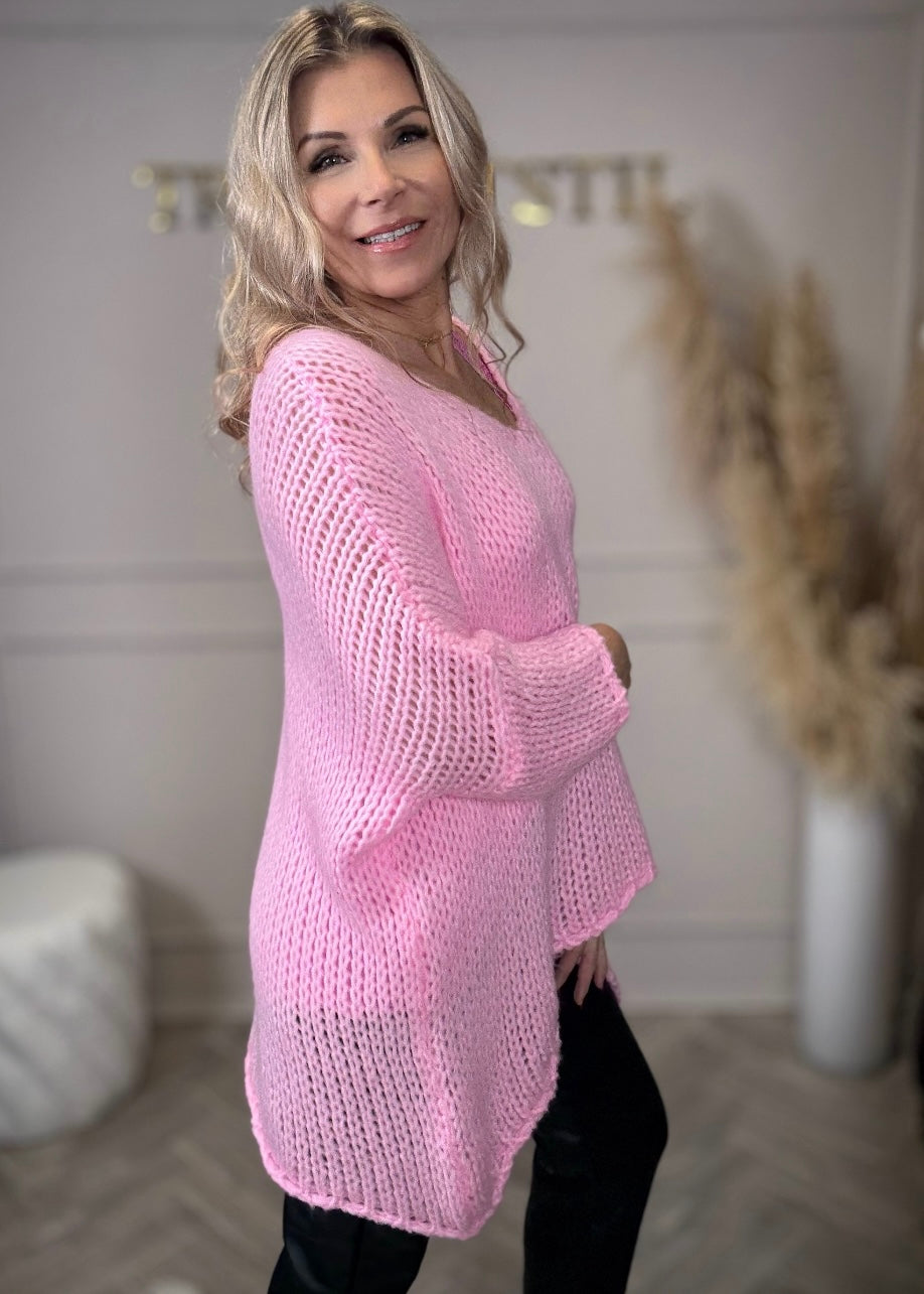 Oversize Grobstrick Pulli