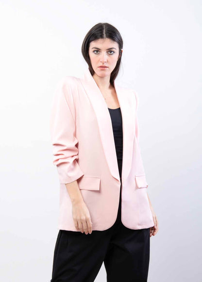 Blazer mit gerafften Ärmeln