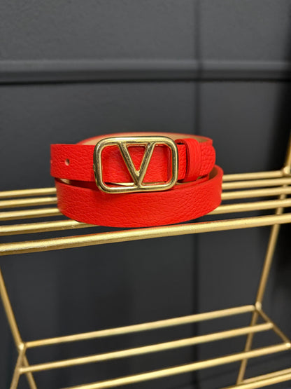 V Gürtel Echtleder viele Farben