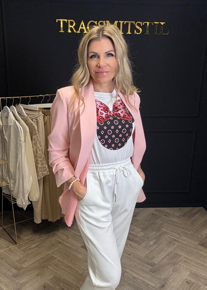 Blazer mit gerafften Ärmeln