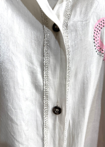 Bluse mit Glitzerprint