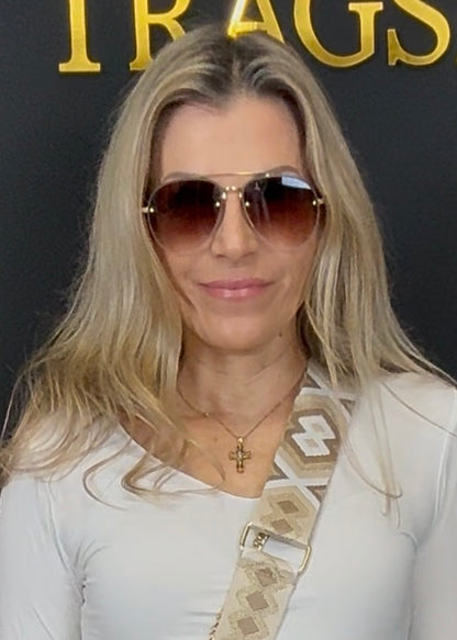 Piloten Sonnenbrille braun gold