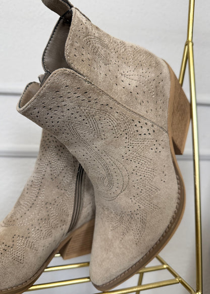 Cowboy Stiefelette beige
