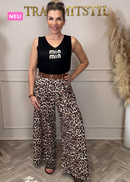 Weite Hose Leo mit Gürtel