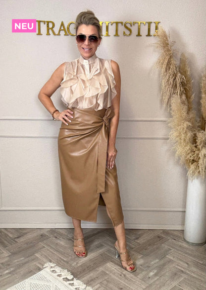 Wickelrock aus Veganem Leder