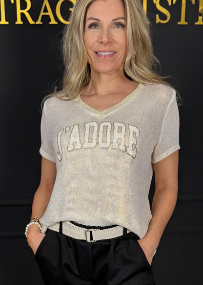 Shirt mit goldschimmer in 3 Varianten