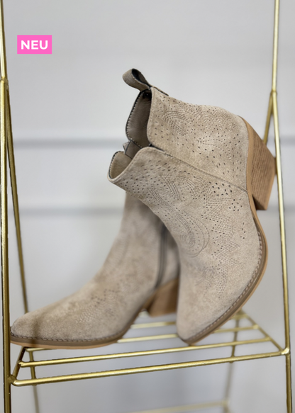 Cowboy Stiefelette beige