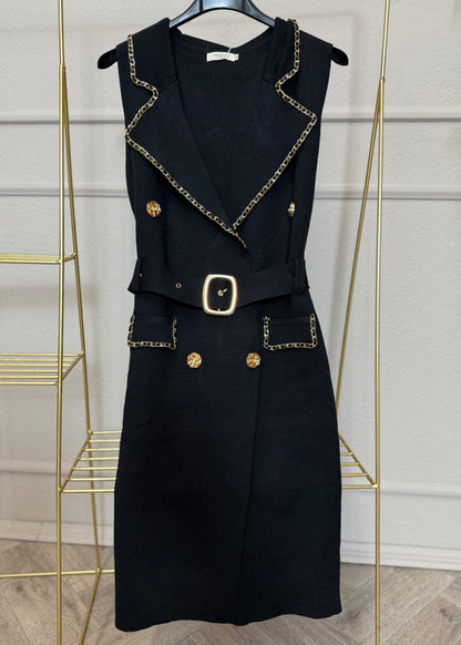 Elegantes Strickkleid in 2 Farben