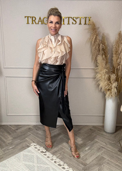 Wickelrock aus Veganem Leder