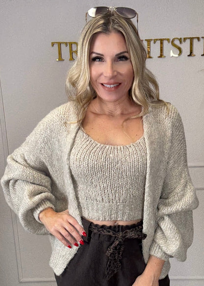 Strick Twinset in 2 Farben