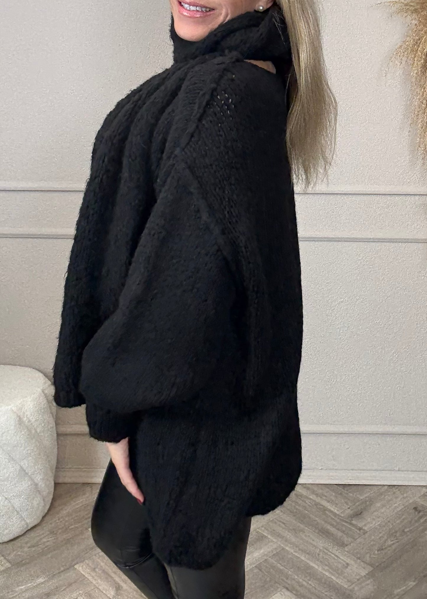 Oversize Kuschelpulli mit Schal
