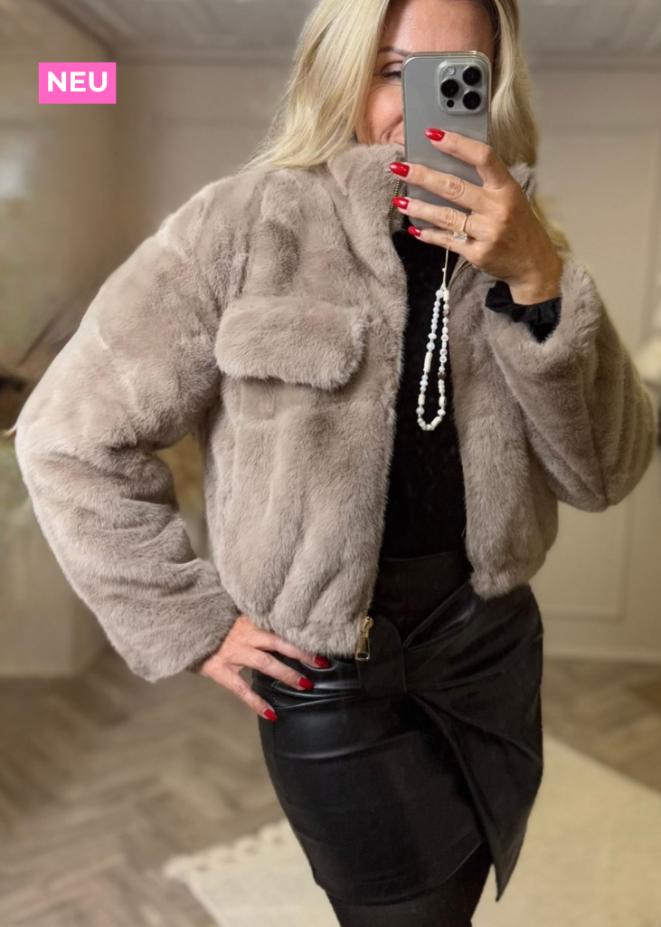 Stylische Fake Felljacke in 3 Farben