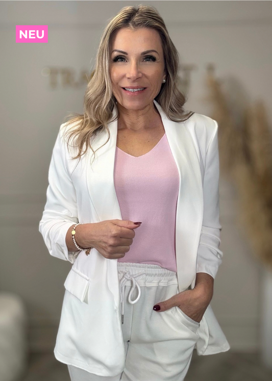 Blazer mit gerafften Ärmeln