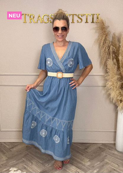 Maxikleid „denimstyle“