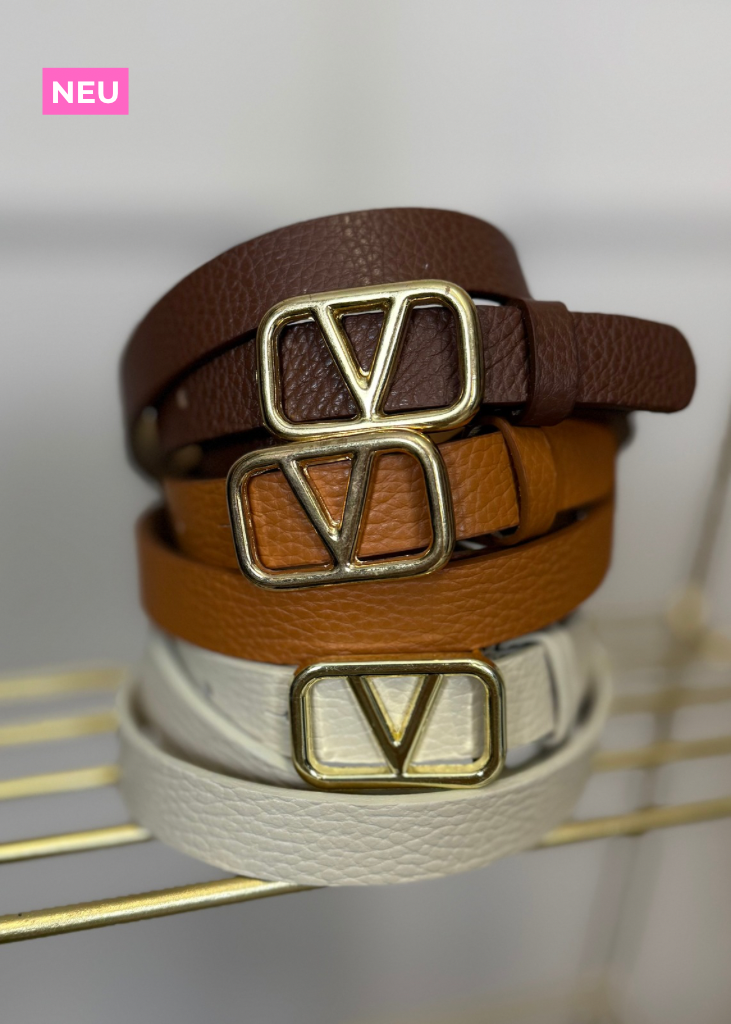 V Gürtel Echtleder viele Farben