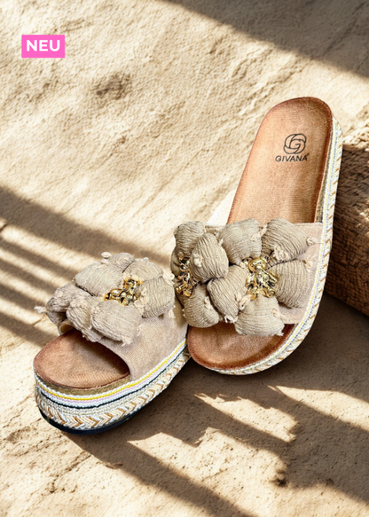 Sandalette Beige Gold