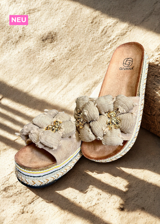 Sandalette Beige Gold